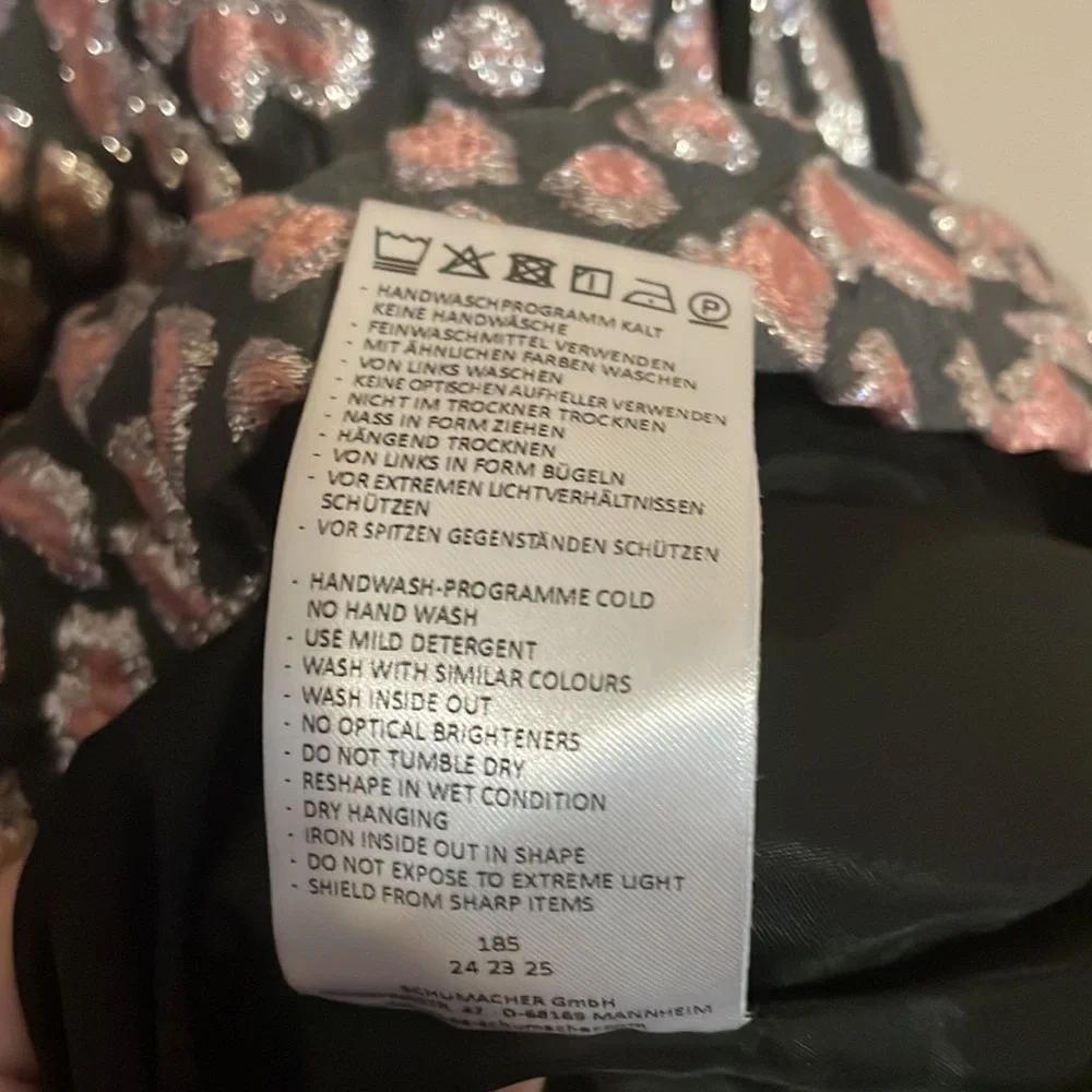 Dorothee Schumacher Pink Metallic Grey Leopard Print A-Line Full Midi Skirt